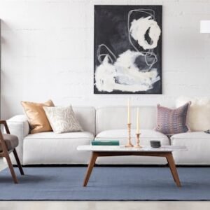 Alternative view of Vena 43.5" Marble Coffee Table - Walnut