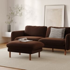 Alternative view of Sanders 85.5" Velvet Sofa - Plush Pacific Brown
