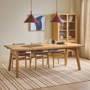 Madera 86" - 125" Solid Wood Extendable Dining Table - Oak
