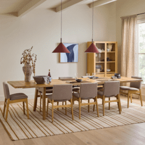 Alternative view of Madera 86" - 125" Solid Wood Extendable Dining Table - Oak